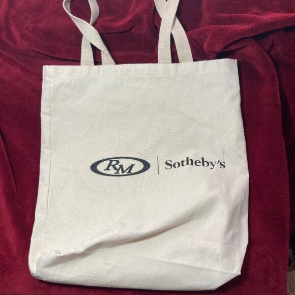 RM Sotheby's Auction Bag Pebble Beach 2023 Canvas Tote Bag Men Women White New - Picture 2 of 7